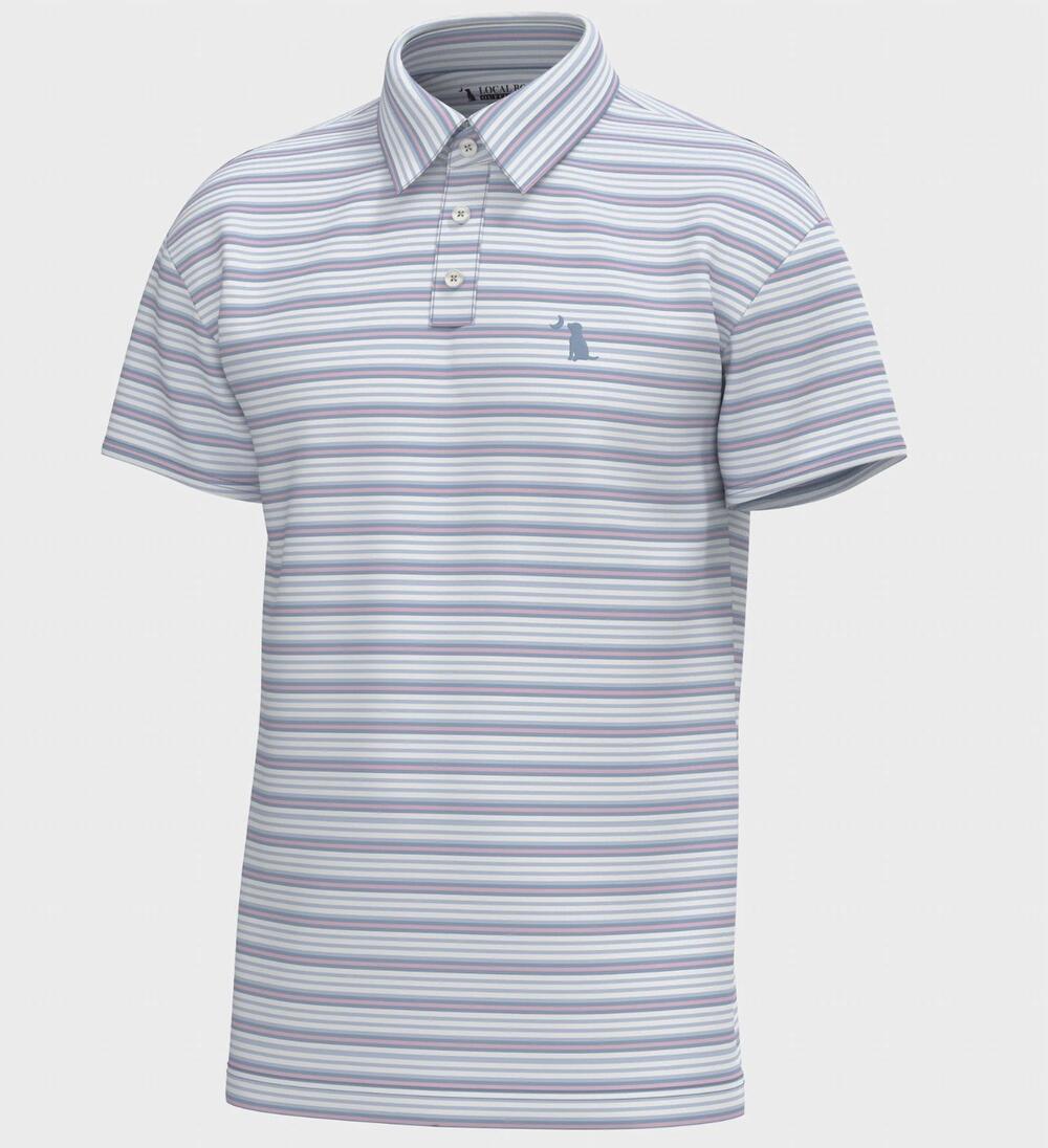 NEW LOCAL BOY OUTFITTERS men's cape polo shirt in sky blue/pink